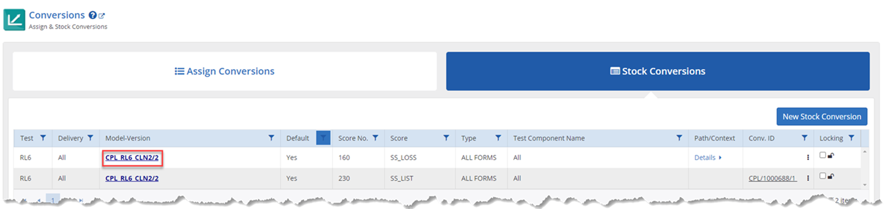  PARcore hyperlink to eSKM for the Stock Conversion Audit History